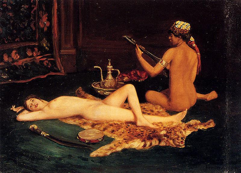 Hermann Faber Reclining Odalisque Germany oil painting art